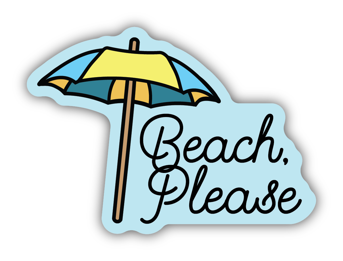 *Sticker - Beach Please - Umbrella