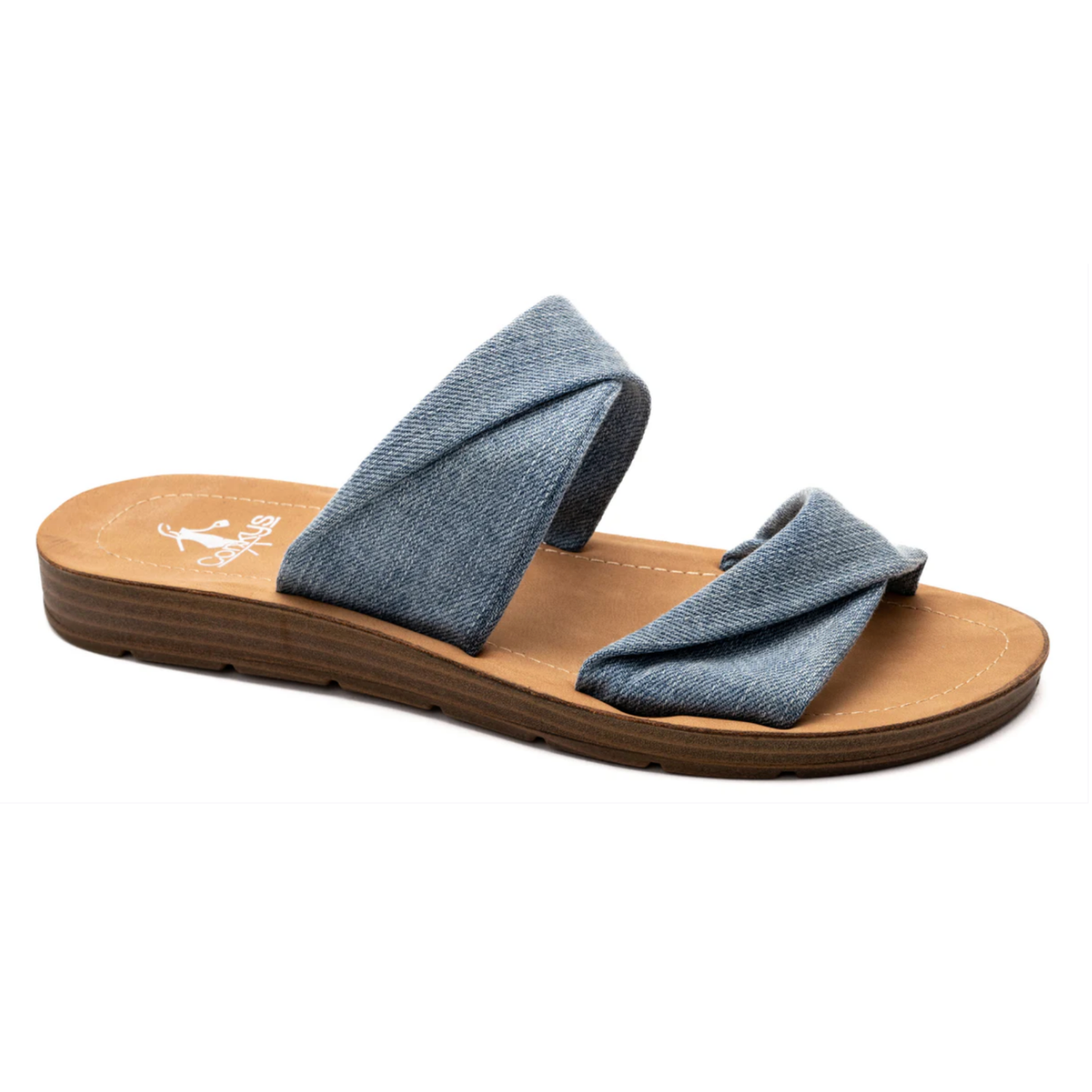 *Corkys Womens With A Twist Denim Sandal