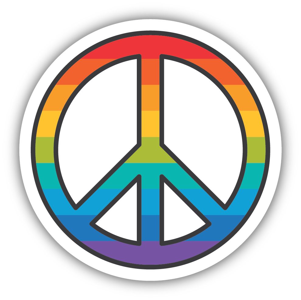 *Sticker - Rainbow Peace Symbol