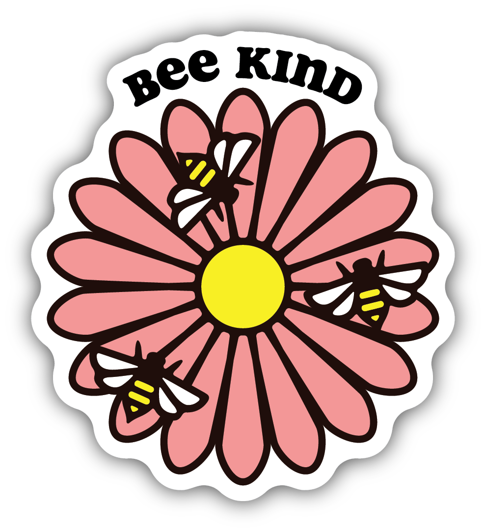 *Sticker - Bee Kind Flower