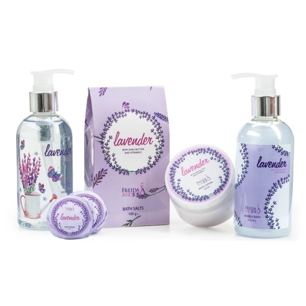 *Lavender Bath and Body Gift Set in Silver Tub