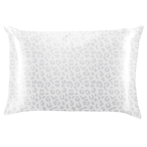*Pillowcase - Silky Satin Pillowcase With Travel Pouch - Cat Nap Gray