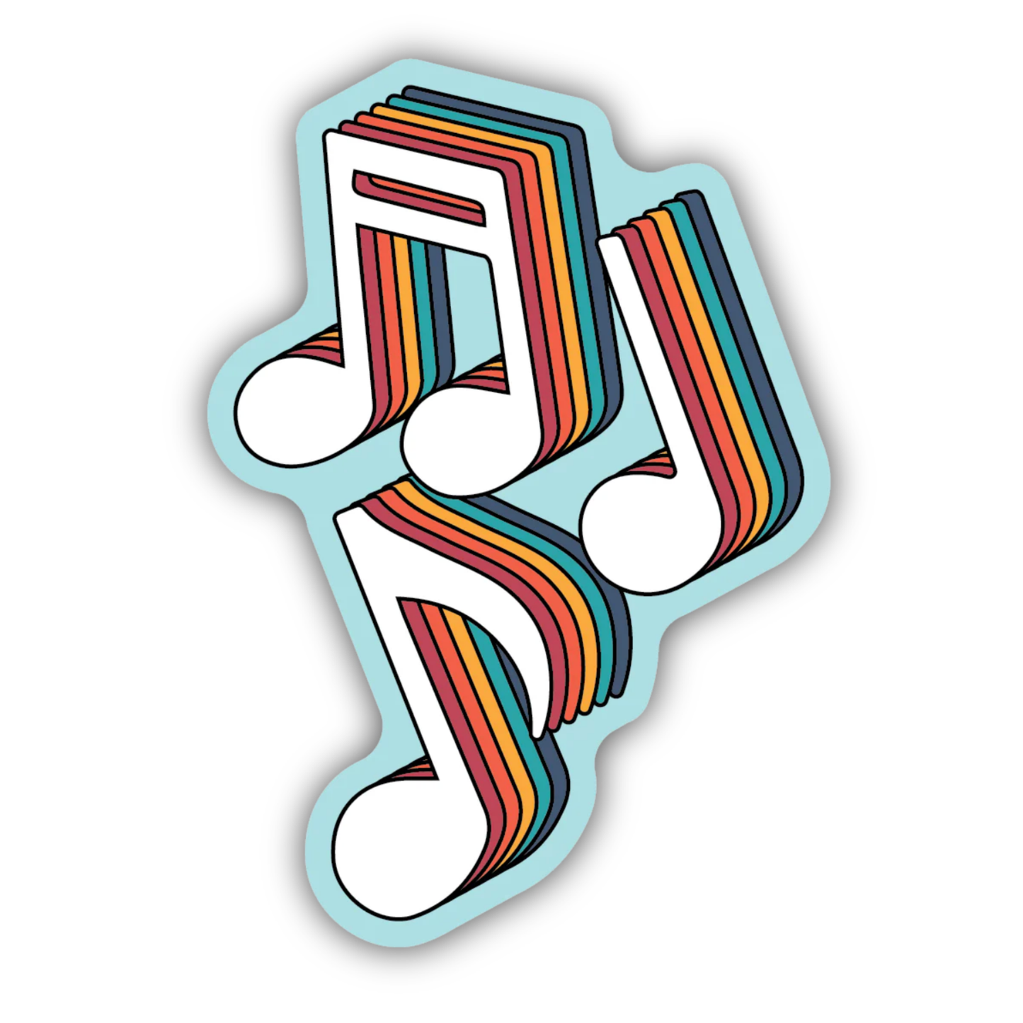 *Sticker - Rainbow Music Notes