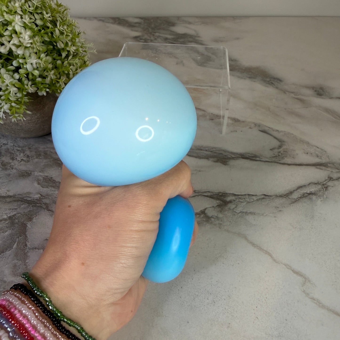 Squishy Toy - Viral Dumpling, Solid Blue