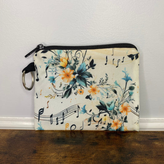 Mini Pouch - Music Notes Floral