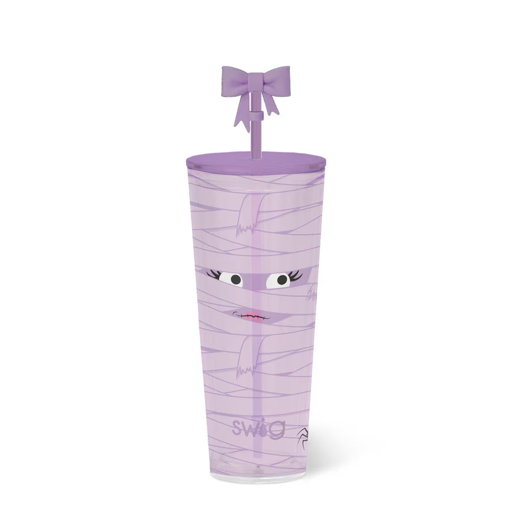 *SWIG Plastic Tumbler 24oz - Boo Crew Mummy