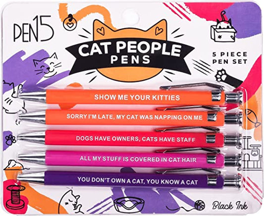 *Pen - Cat People Pens, Black ink 5 Count (Pack of 1)