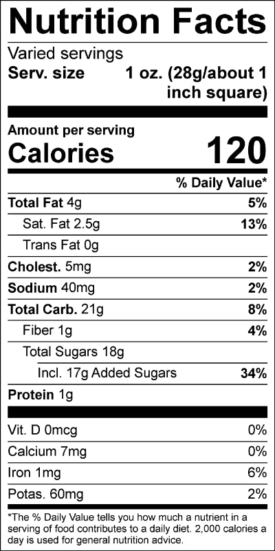 *Fudge - Chocolate Walnut (1/2 lb Package)