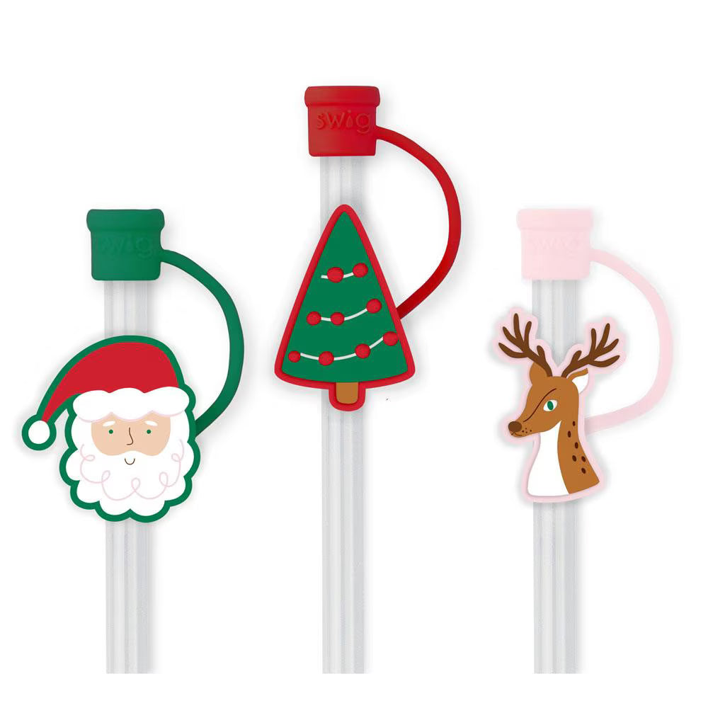 *SWIG Straw Topper Set - Christmas Cameos