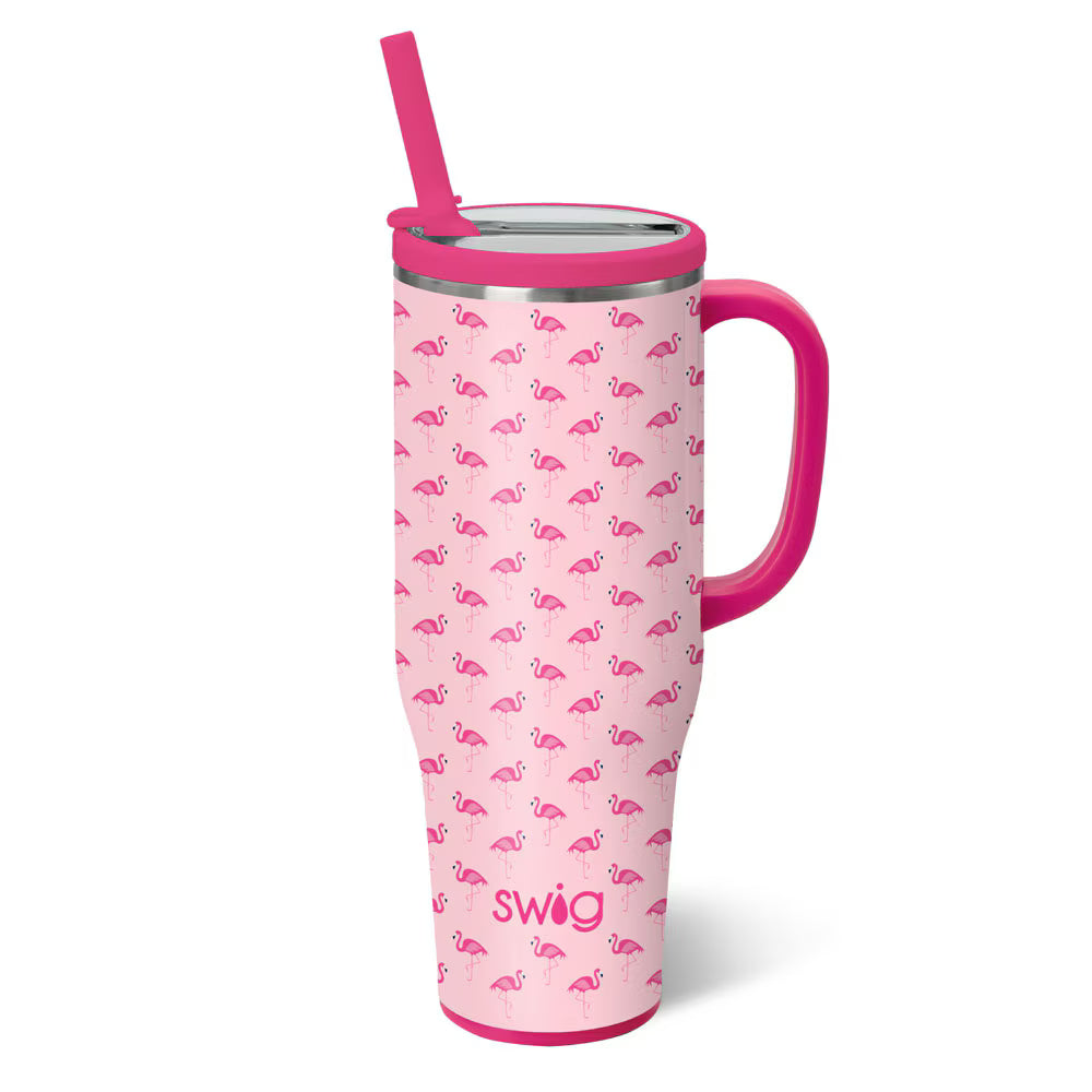 *SWIG Mega Mug (40oz) - Flamingos