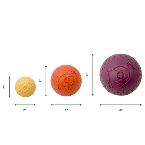 *Pet Toy - GOAT Ball Small - 2-pk 2" Yellow