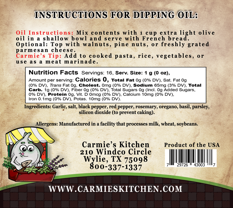 *Carmie's Kitchen - Bread Dipping Oil - Italian Herb