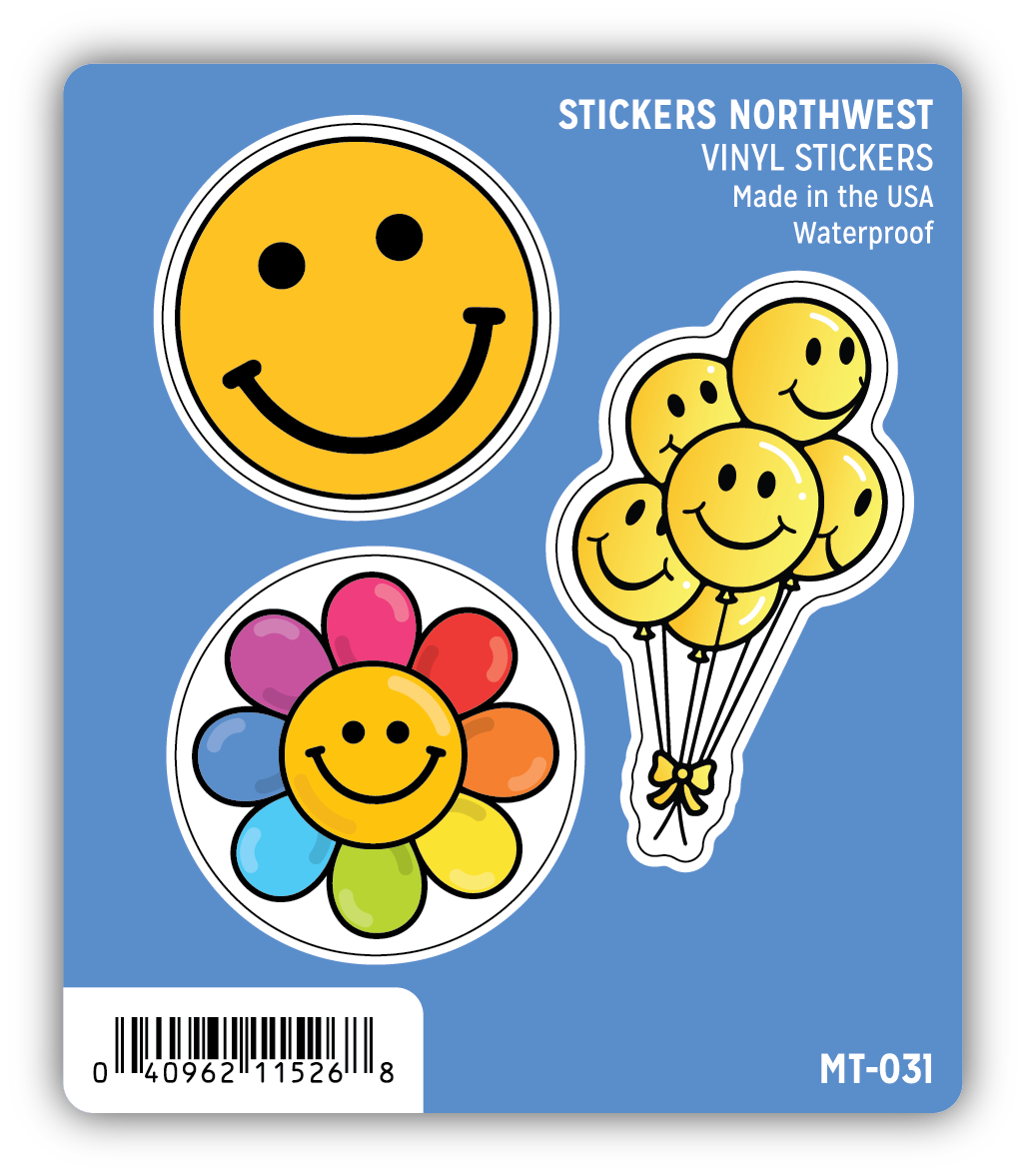 *Sticker Mini Trio - Smiley Face
