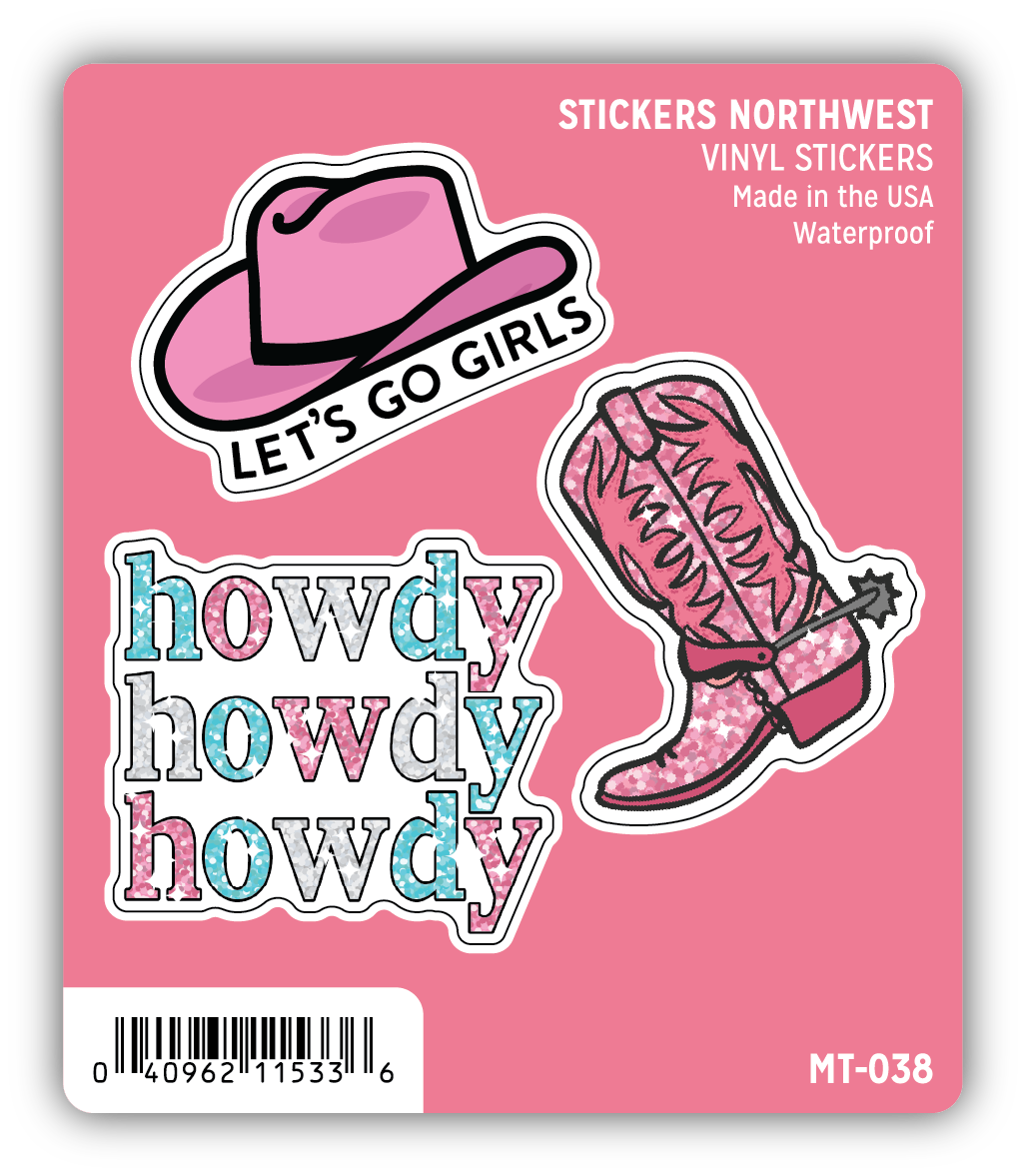 *Sticker Mini Trio - Sparkly Cowgirl