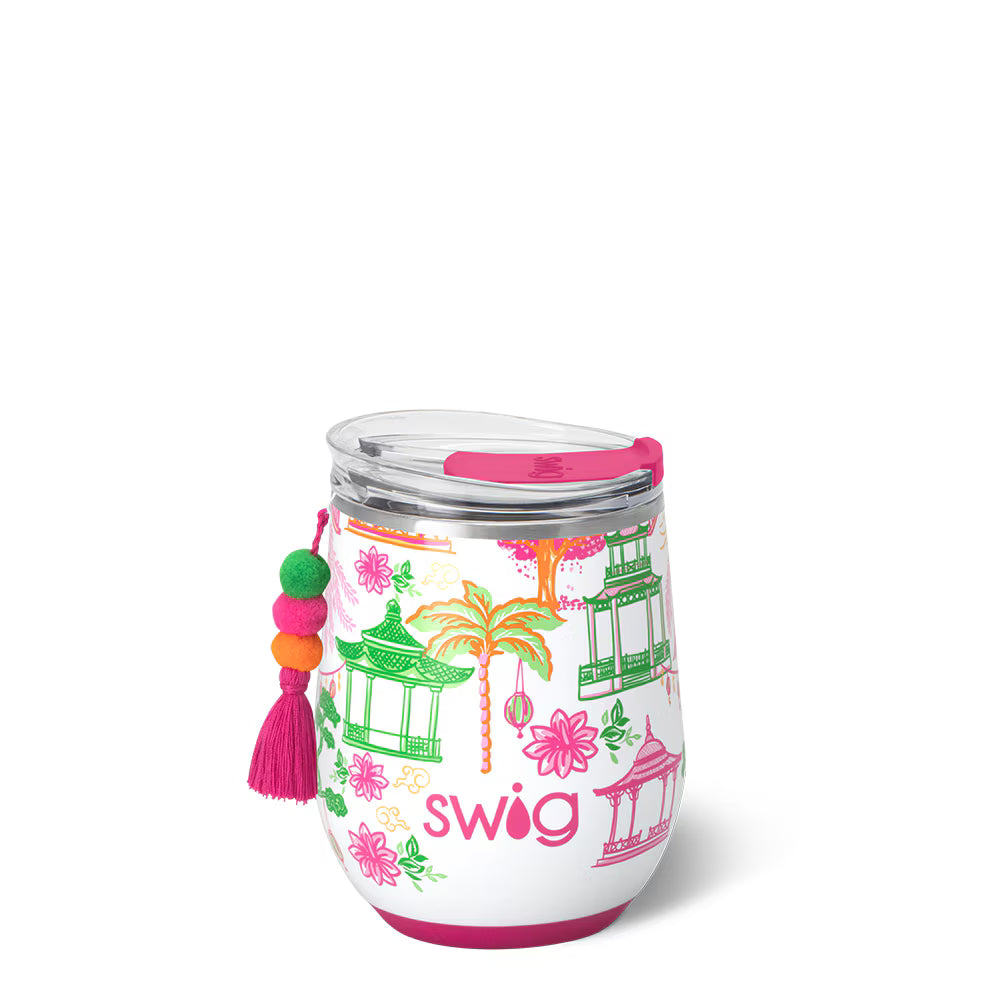 *SWIG Stemless Wine Cup (12oz) - Pagoda Paradise