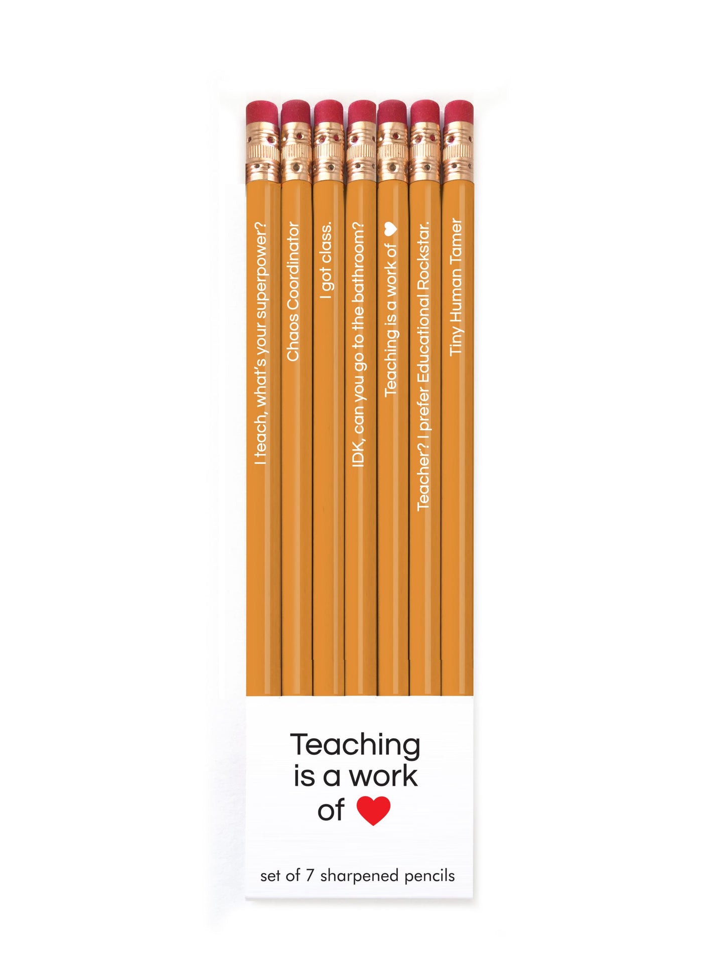 *Pencil Set – Teaching is a Work of Heart