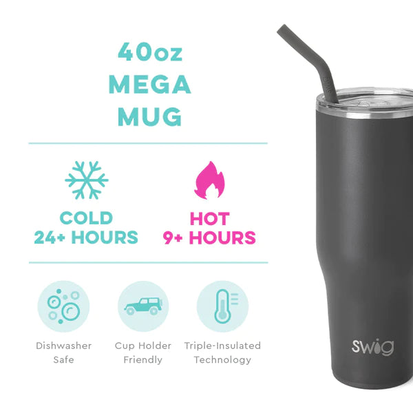 *SWIG Grey Mega Mug (40oz)