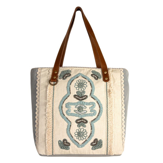 *MYRA Bag - Willow Stream Embroidered Tote Bag