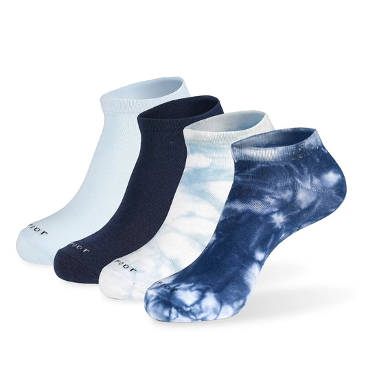 *MONFOOT Casual Cotton Low Cut Ankle 4 Pairs Socks - Medium