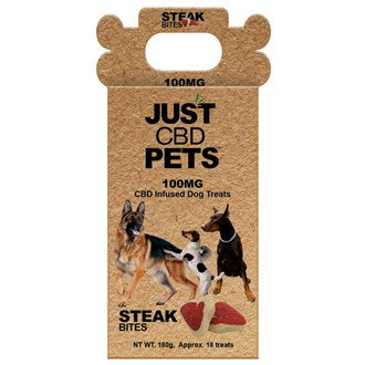 *Just C*B*D 100 MG Dog Treats - Steak Bites