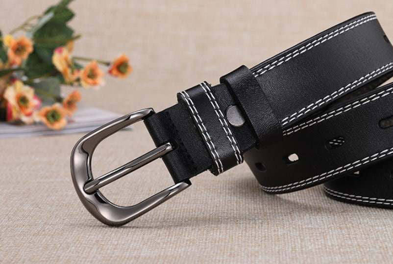 *Double Stitch Perforated Women's Belt
