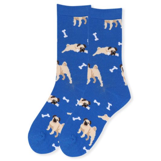 *Women's Novelty Pug Dog Socks