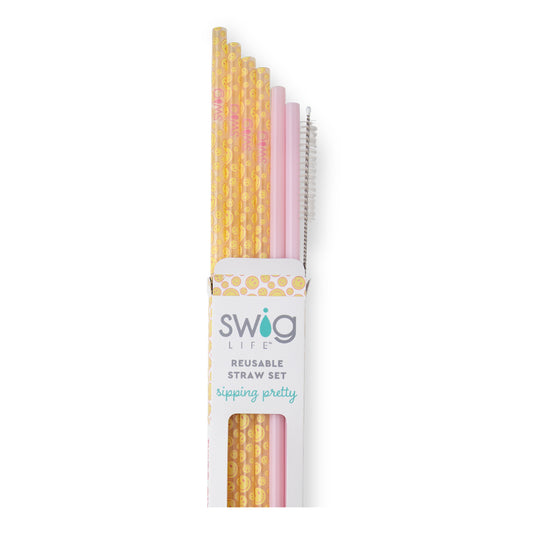 *SWIG Reusable Straw Set - Oh Happy Day + Pink