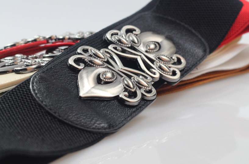 *Elastic Waist Cinch Women's Belt - Black