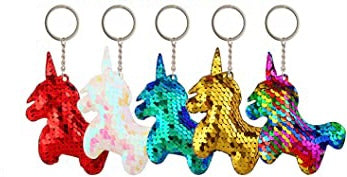 *Keychain -Unicorn Flip Sequin