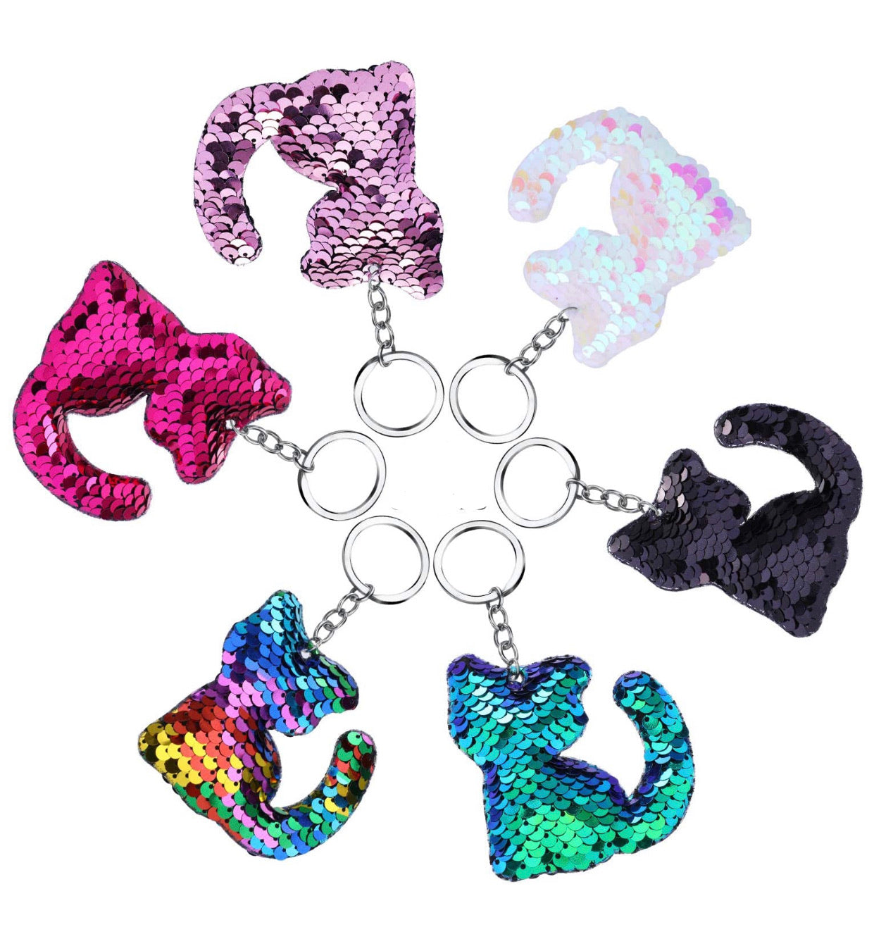*Cat Keychain - Flip Sequin