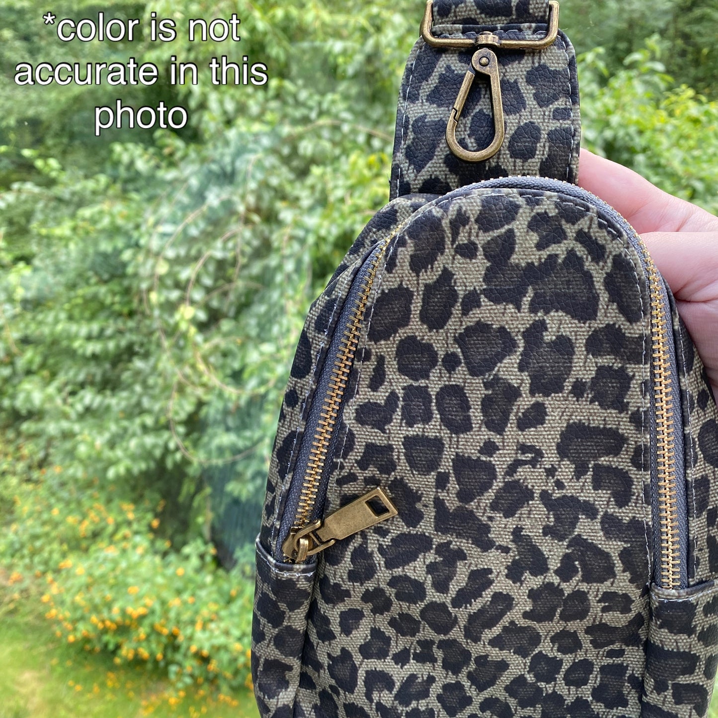 *Sling Crossbody - Olive Animal