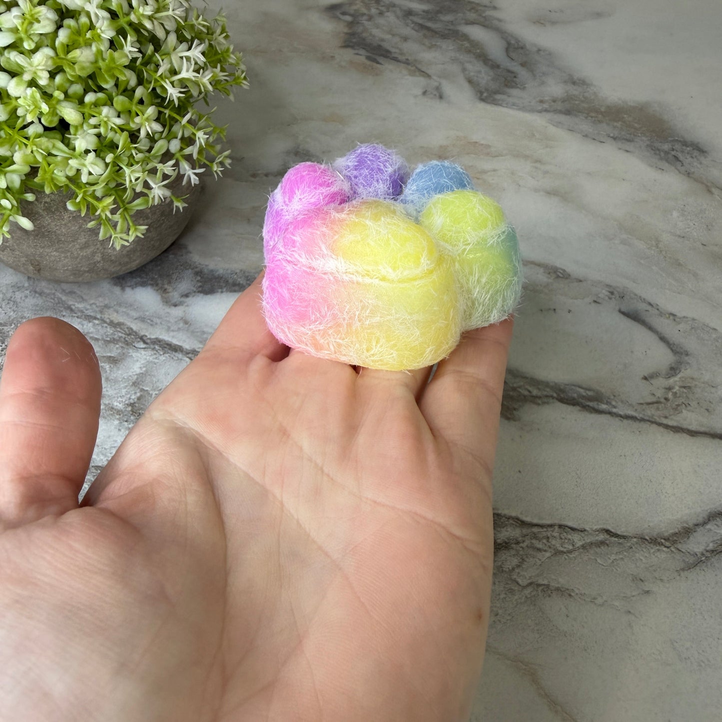 *Squishy Toy - Rainbow Paw Taba