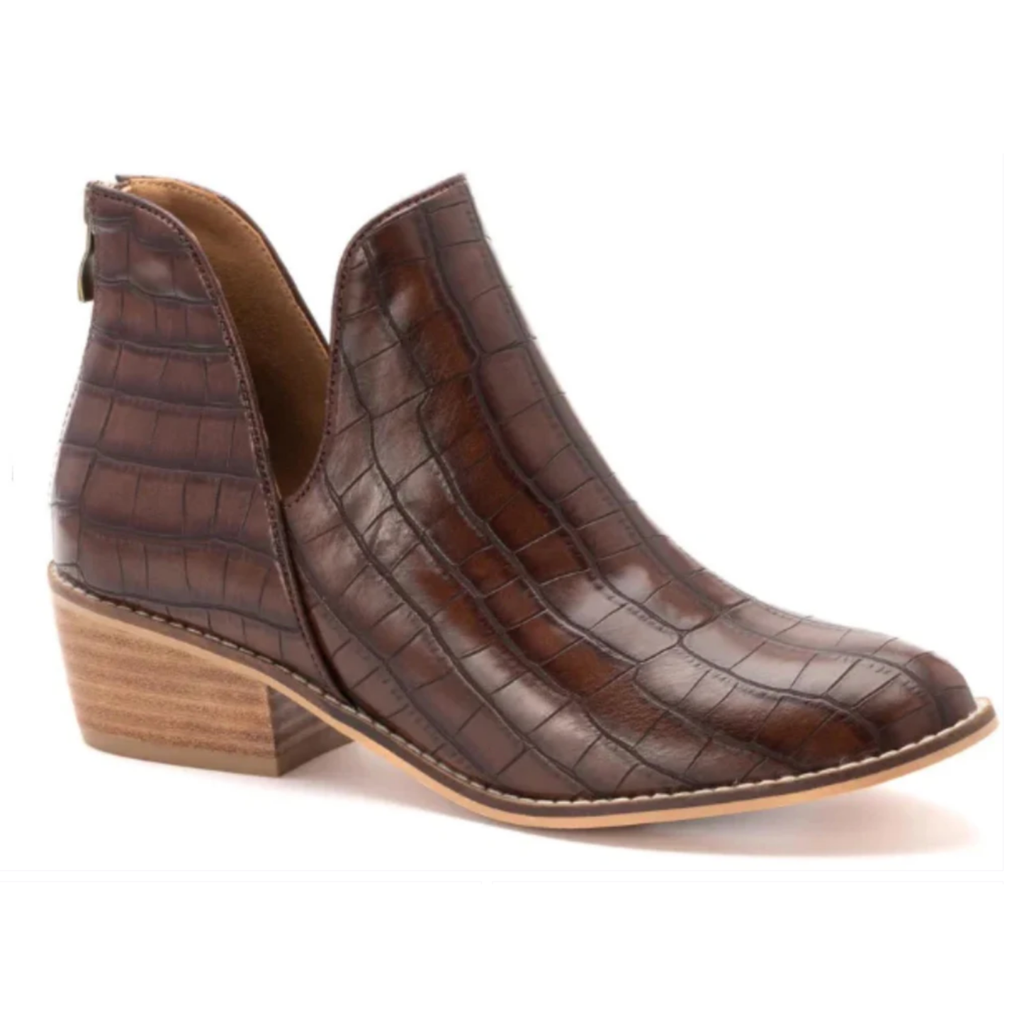 *Corkys Womens Vanish Bootie - Brown Croc