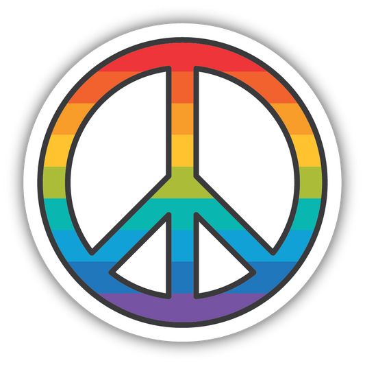 *Sticker - Rainbow Peace Symbol
