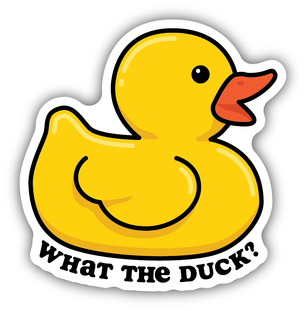 *Sticker - What The Duck Rubber Duck