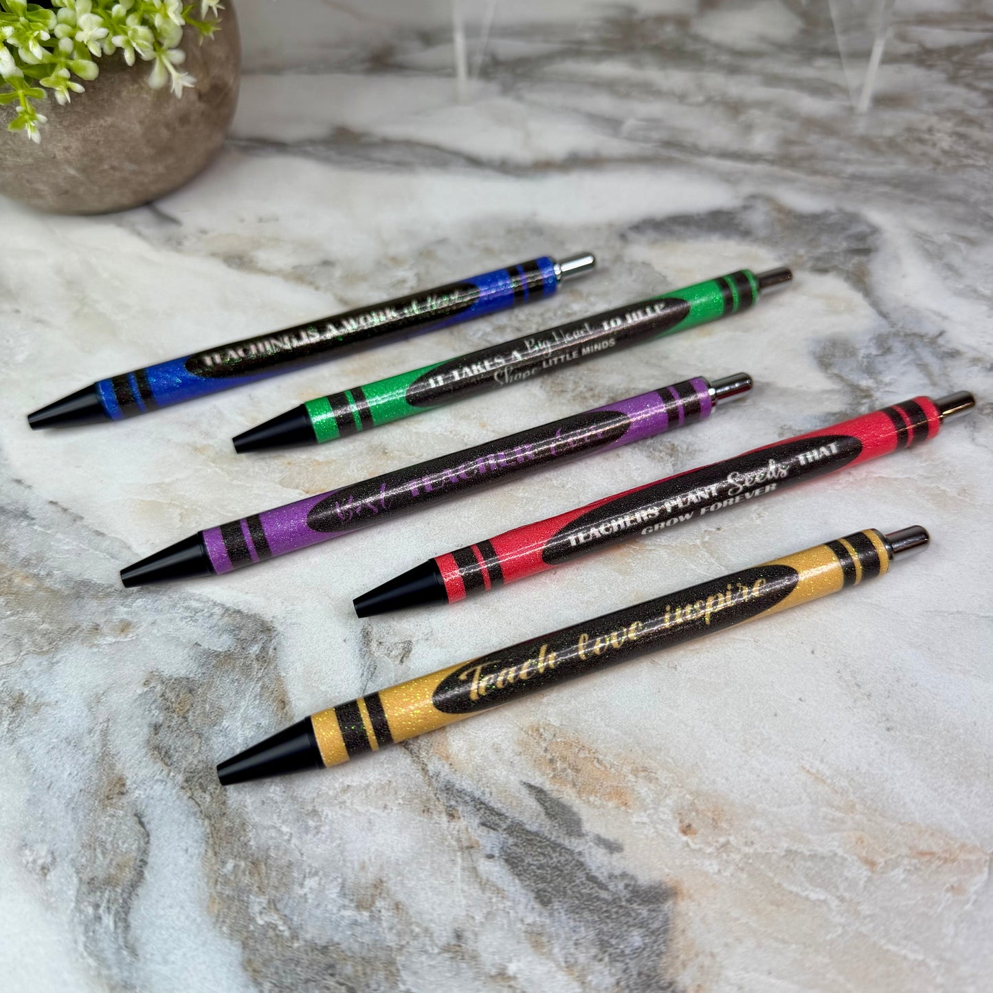 *Pen - Glitter Crayon Teach Teacher