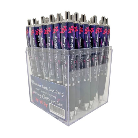 *Pens - 4-Sided Ballpoint Pen With Black Grip - Strong