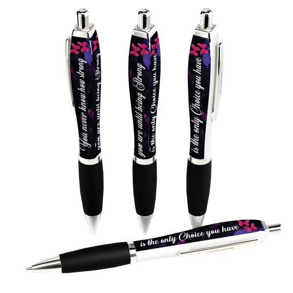 *Pens - 4-Sided Ballpoint Pen With Black Grip - Strong
