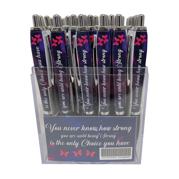 *Pens - 4-Sided Ballpoint Pen With Black Grip - Strong