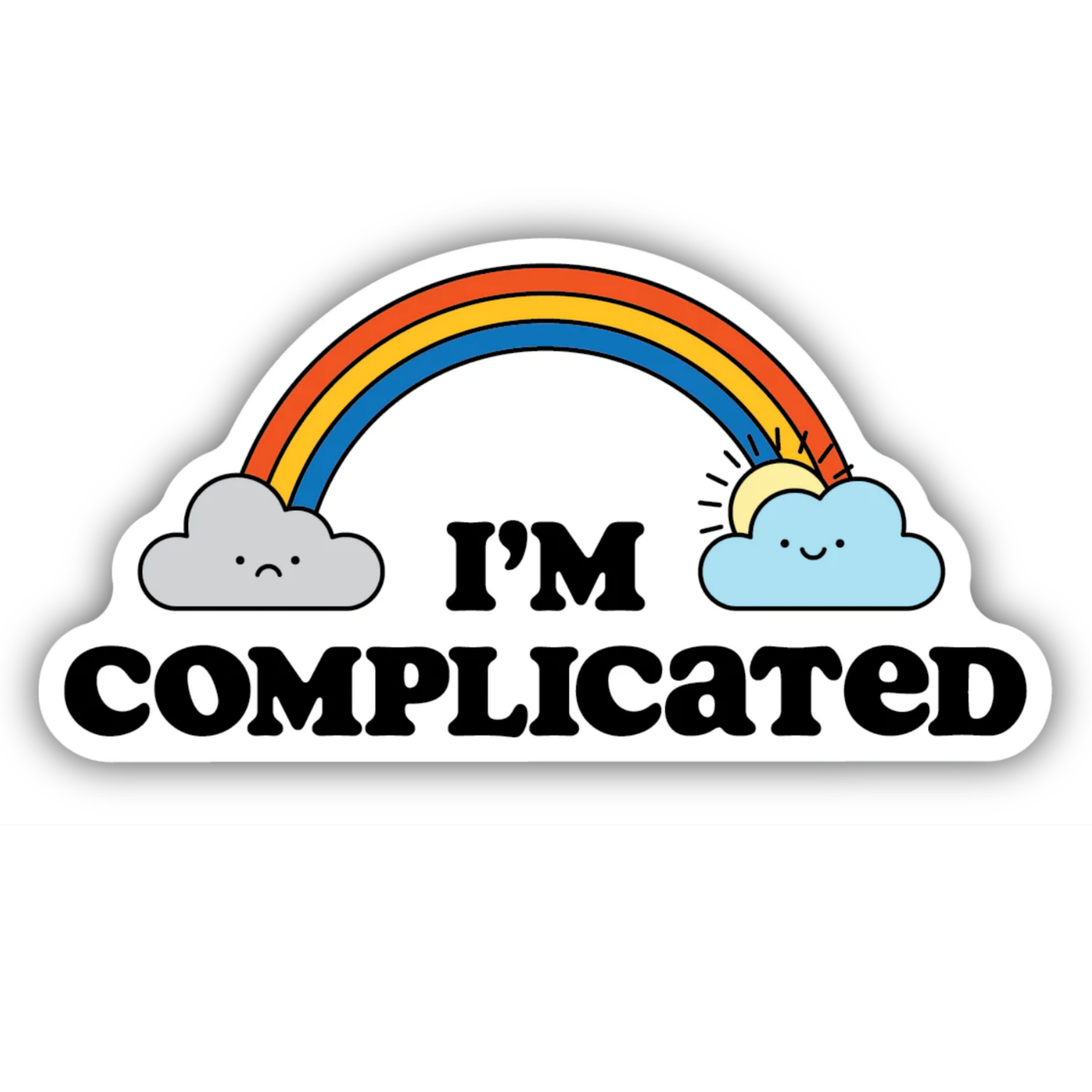 *Sticker - I'm Complicated Rainbow & Clouds