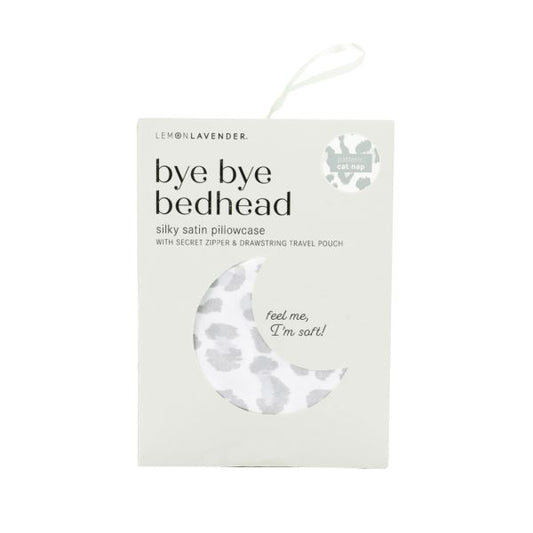 *Pillowcase - Silky Satin Pillowcase With Travel Pouch - Cat Nap Gray