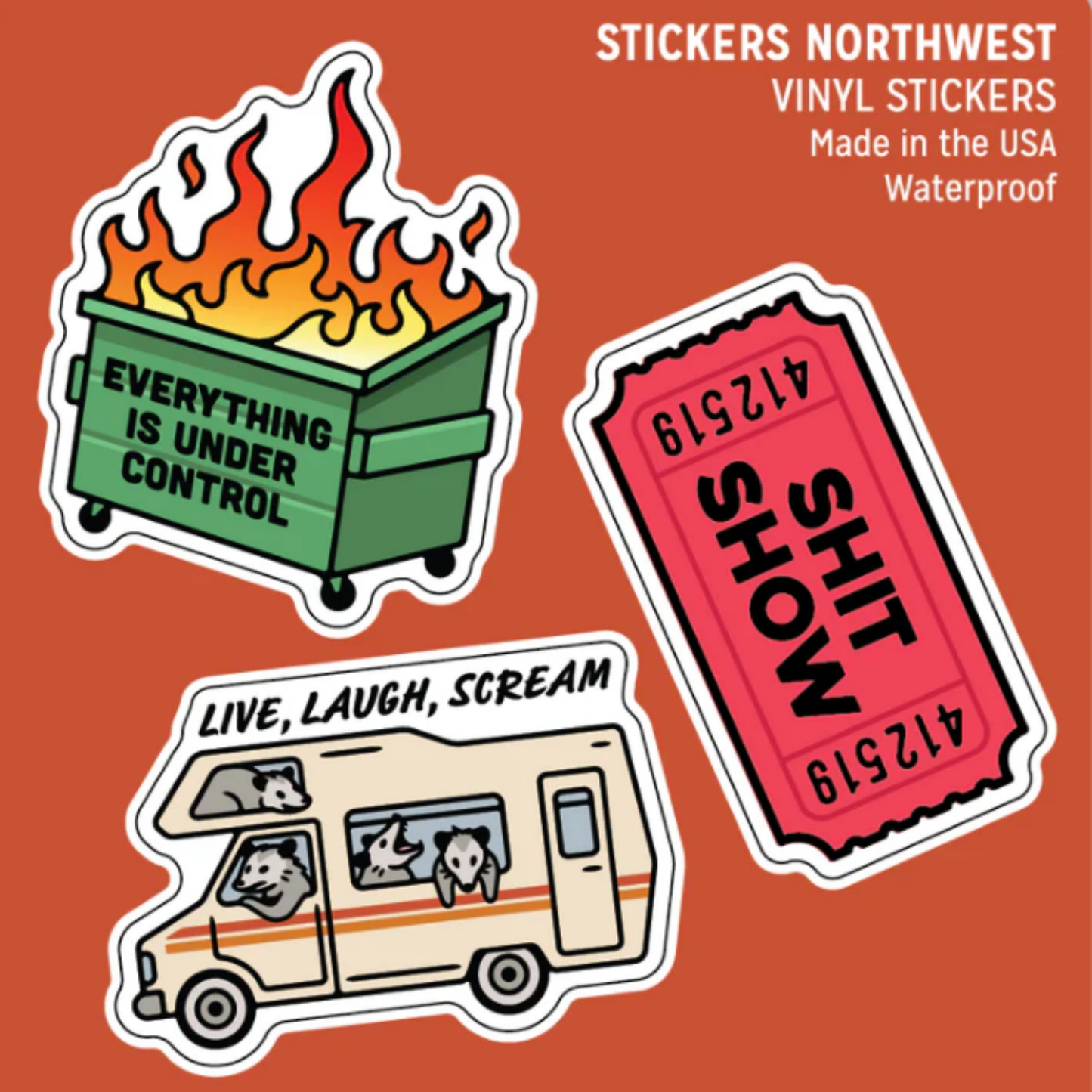 *Sticker - Mini Trio - Snarky Everything Is Under Control