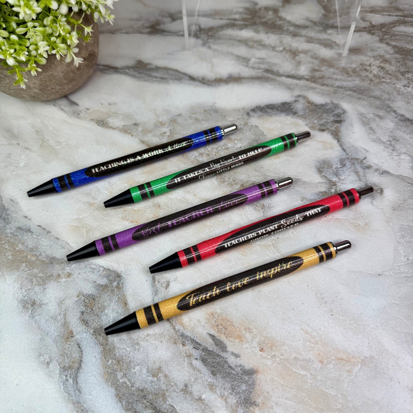 *Pen - Glitter Crayon Teach Teacher