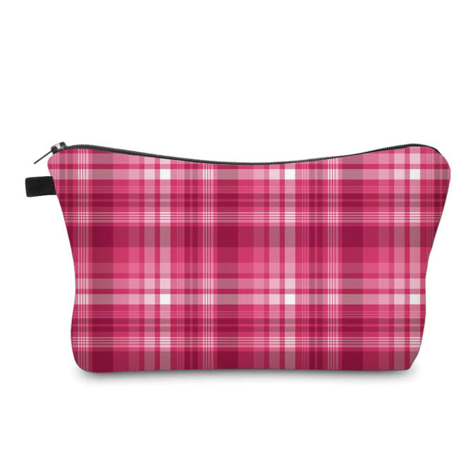 Pouch - Plaid, Pink
