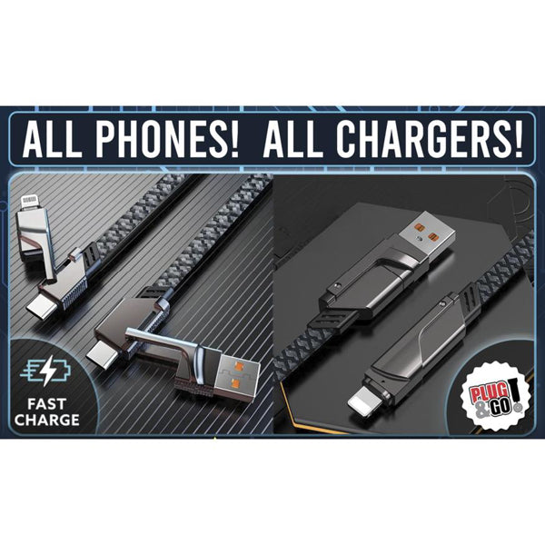 *Phone Charger - 7' Multi-Tip Phone Charging Cable