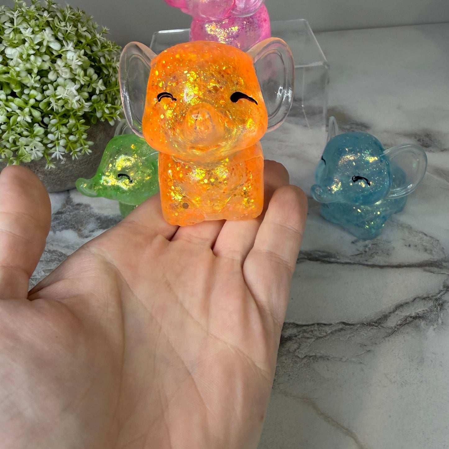 *Squishy Toy - Elephant Glitter
