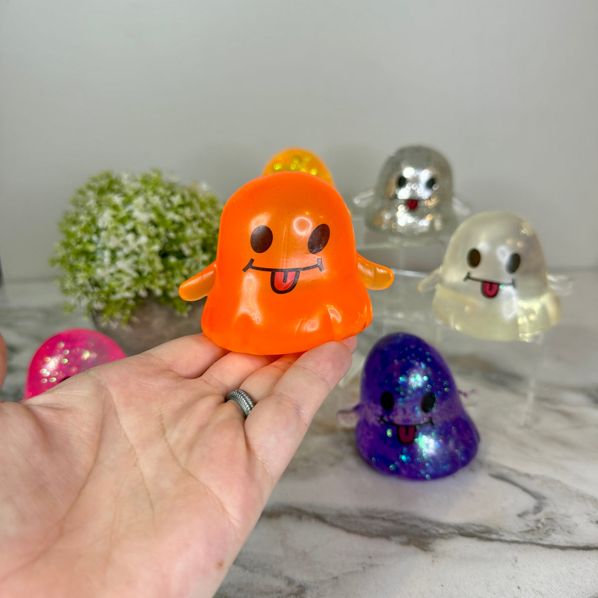 Squishy Toy - Halloween Glitter Ghost