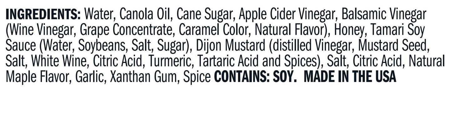 *Dressing - Apple Cider Maple Balsamic Vinaigrette