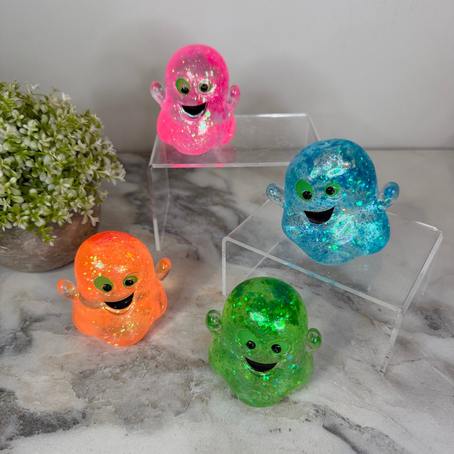 Squishy Toy - Halloween Glitter Ghost
