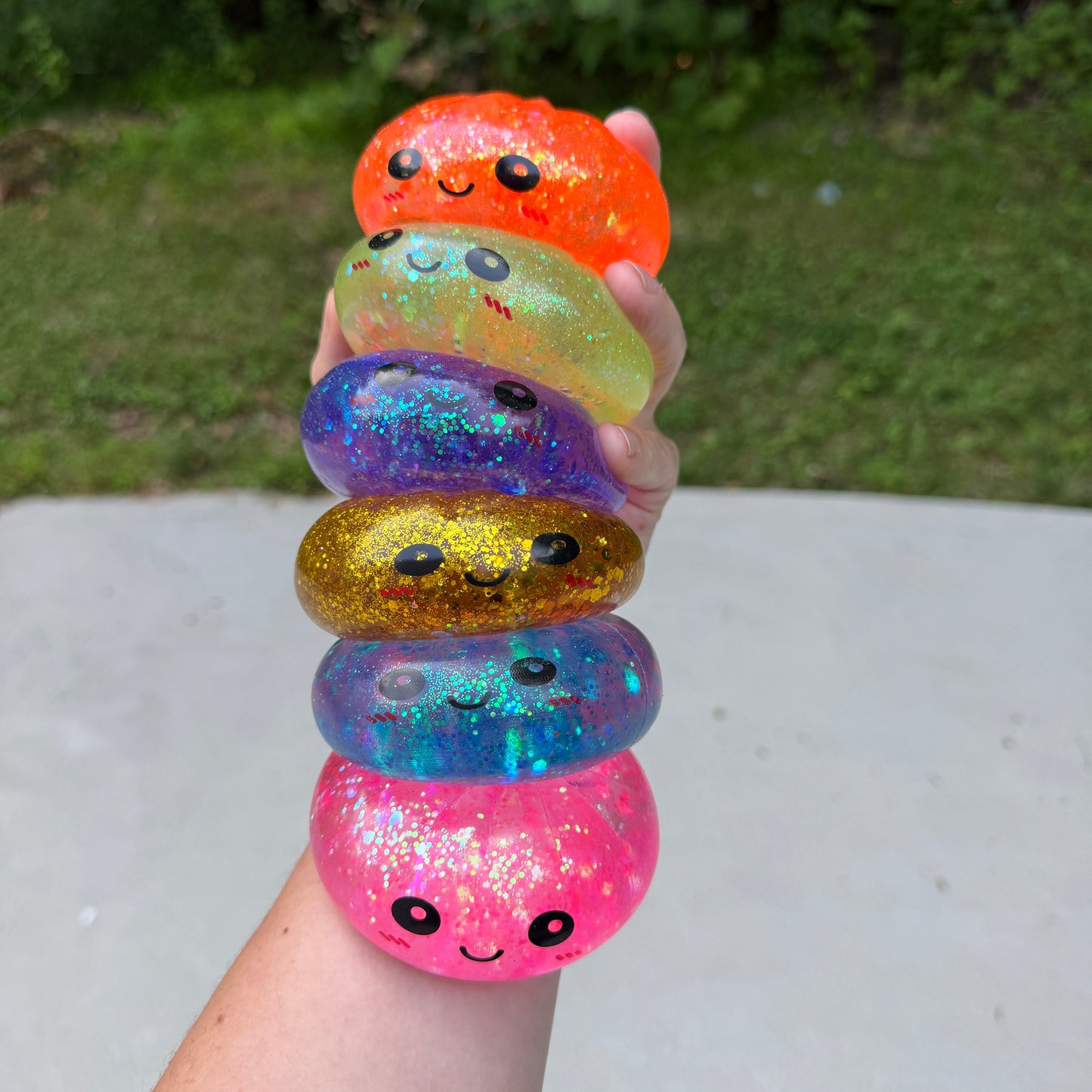 Squishy Toy - Viral Dumpling, Slow Rise Glitter - Purple
